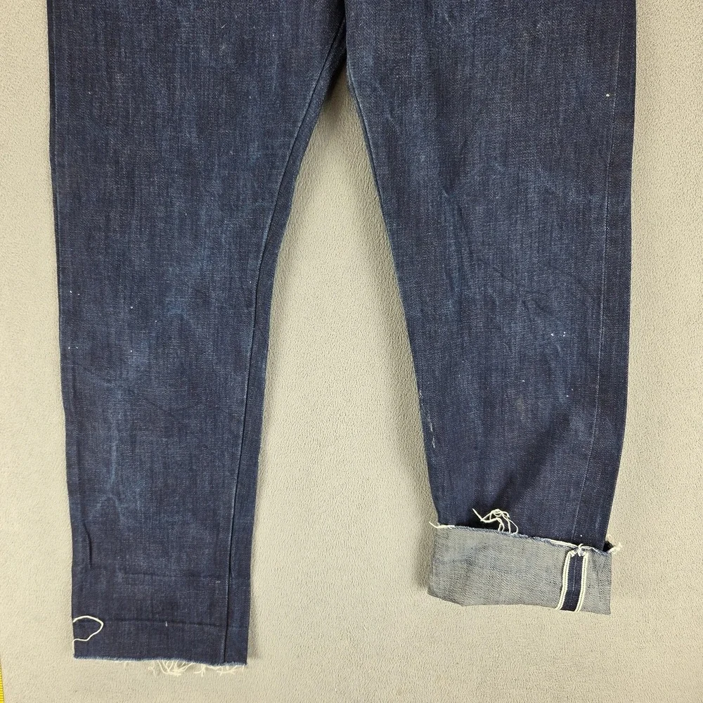 Maurizio Massimino Jeans Mens Blue Selvedge Made In Italy Raw Hem Fits 31x28